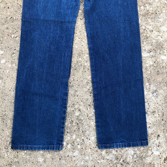 SOLD Wrangler dark wash straight leg cowboy jeans - Picture 6 of 9